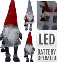 KRASNAL Z LATARNI I NOSEM LED 51 cm skrzat